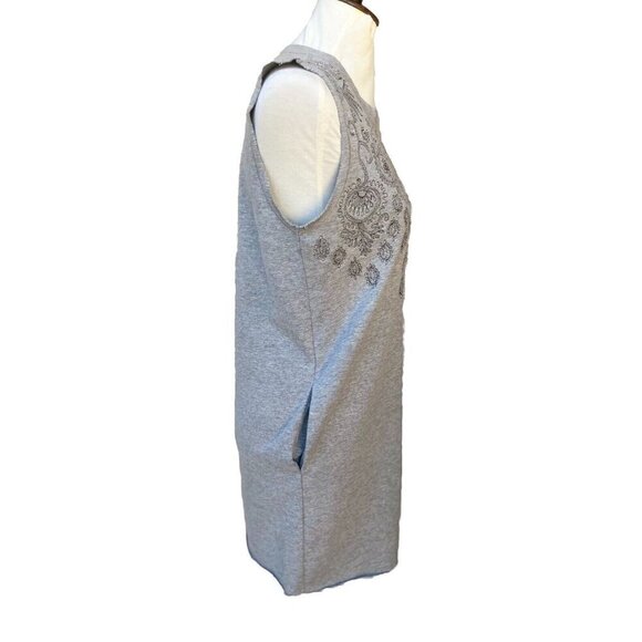 Diesel Women Gray Cotton BlenSleeveless D-Radi Beaded Dress Size S 00SBXI0LAGL - Picture 11 of 12